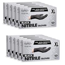 Luvas Descartáveis de Nitrilo ForPro, Resistentes a Produtos Químicos, Sem Pó, Sem Látex, Não Estéreis, Seguras para Alimentos, 4 Mil, Pretas, Extra Grandes, Pacote com 1000 Luvas Descartáveis de Nitrilo ForPro, Resistentes a Produtos Químicos, Sem Pó, Sem Látex, Não Estéreis, Seguras para Alimentos, 4 Mil, Pretas, Extra Grandes, Pacote com 1000