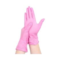 Luvas Descartáveis De Nitrilo Rosa 20 Peças Impermeáveis Para Lavagem De Louça Limpeza Tatuagens