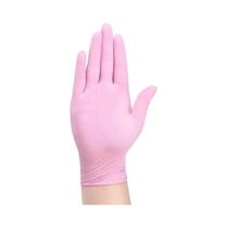 Luvas Descartáveis de Nitrilo Rosa, À Prova D'água, Antiestáticas, Sem Látex, Sem Pó, Para