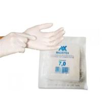 Luvas descartáveis estéreis Cirúrgica cor branco de látex (par)