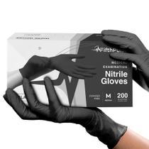 Luvas descartáveis FifthPulse Black Nitrile Medium 200 unidades Luvas descartáveis FifthPulse Black Nitrile Medium 200 unidades