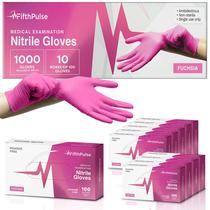 Luvas descartáveis FifthPulse Fuchsia Nitrile 3 Mil 1000 unidades