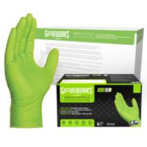 Luvas descartáveis GLOVEWORKS HD Green Nitrile 8 Mil (L) Luvas descartáveis GLOVEWORKS HD Green Nitrile 8 Mil (L)