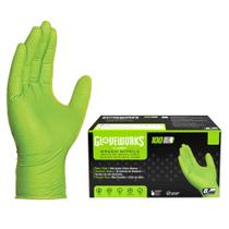 Luvas descartáveis GLOVEWORKS HD Green Nitrile X-Large 100 Luvas descartáveis GLOVEWORKS HD Green Nitrile X-Large 100