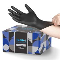 Luvas descartáveis Hand-E Touch Black Nitrile 200, tamanho pequeno Luvas descartáveis Hand-E Touch Black Nitrile 200, tamanho pequeno