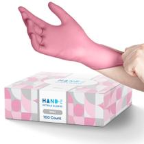 Luvas descartáveis Hand-E Touch Pink Nitrile 100 Small Luvas descartáveis Hand-E Touch Pink Nitrile 100 Small