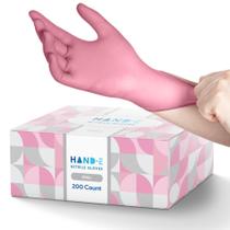 Luvas descartáveis Hand-E Touch Pink Nitrile Small 200 unidades