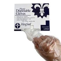 Luvas descartáveis KingSeal em relevo, poliéster, tamanho grande, 1000 quilates Luvas descartáveis KingSeal em relevo, poliéster, tamanho grande, 1000 quilates