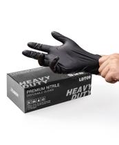 Luvas descartáveis LANON 6-mil Black Nitrile Medium 100 unidades