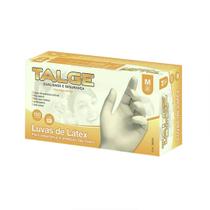 Luvas descartáveis látex tamanho m com pó - 100 unidades Luvas descartáveis látex tamanho m com pó - 100 unidades