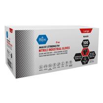 Luvas descartáveis MED PRIDE 8 Mil Black Nitrile XL (Caixa 1000)