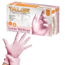 Luvas descartáveis Nitrílicas Rosa sem pó Talge - 100 unidades Luvas descartáveis Nitrílicas Rosa sem pó Talge - 100 unidades
