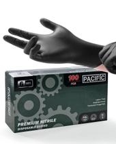 Luvas descartáveis PACIFIC PPE Black Nitrile 6-mil Medium
