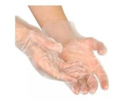 Luvas Descartáveis Plástica P uso Doméstico com 100 unidades