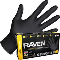 Luvas descartáveis SAS Safety Raven Nitrile 7mil Large 100 Luvas descartáveis SAS Safety Raven Nitrile 7mil Large 100