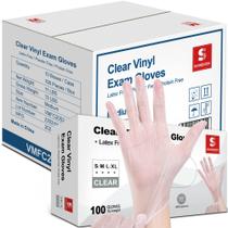Luvas descartáveis Schneider Clear Vinyl Exam 4-mil 1000mL