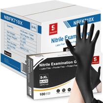 Luvas descartáveis Schneider Nitrile Exam Black Medium 1000ct Luvas descartáveis Schneider Nitrile Exam Black Medium 1000ct