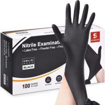 Luvas descartáveis Schneider Nitrile Exam Black Small 100ct