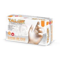 Luvas Descartáveis Talge Tamanho Gg Vinil S/ Pó 100 Unidades