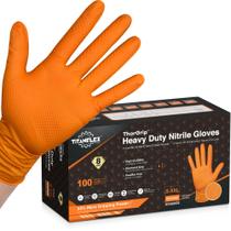Luvas descartáveis TitanFlex ThorGrip Heavy Duty Orange Nitrile Luvas descartáveis TitanFlex ThorGrip Heavy Duty Orange Nitrile