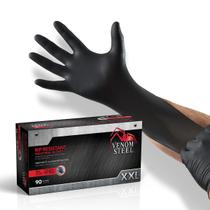 Luvas descartáveis Venom Steel Black Nitrile XXL 100 Count Luvas descartáveis Venom Steel Black Nitrile XXL 100 Count