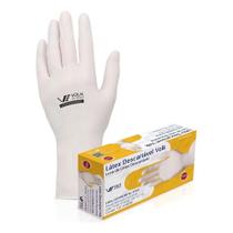 Luvas Descartáveis Volk Do Brasil Descartável Cor Branco Tam