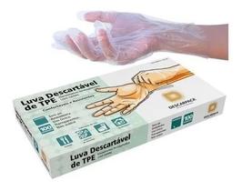 Luvas Descartável TPE Sem Pó Descarpack Clínica - 200 Un