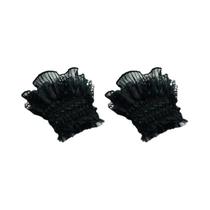 Luvas DIY Femininas Versáteis Com Mangas Falsas Destacáveis, Punho Elástico E Plissado Em Cor Sólida Luvas DIY Femininas Versáteis Com Mangas Falsas Destacáveis, Punho Elástico E Plissado Em Cor Sólida