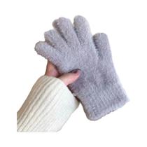 Luvas Femininas De Inverno Em Veludo De Visom Com Cinco Dedos, Quentes E Resistentes Ao Frio, Para