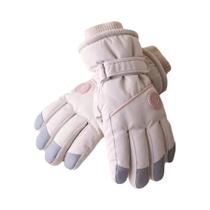 Luvas Femininas De Inverno Para Esqui Com Tela Sensível Ao Toque, Fivela Anti-Perda, Luvas De Luvas Femininas De Inverno Para Esqui Com Tela Sensível Ao Toque, Fivela Anti-Perda, Luvas De