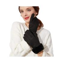 Luvas Femininas De Inverno Quentes E Peludas Com Dedos Inteiros Para Esportes Ao Ar Livre Com Tela
