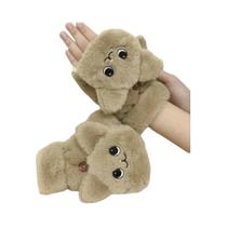 Luvas Femininas De Pelúcia Quentes De Coelho E Gato, Sem Dedos, Macias, Grossas E Flexíveis, Meio