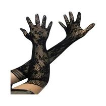 Luvas Femininas De Renda Floral Com Manga Longa, Transparentes, Sensuais, De Malha, Estilo Gótico
