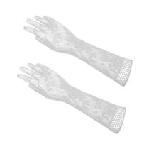 Luvas Femininas De Renda Floral Com Manga Longa, Transparentes, Sensuais, Estilo Gótico Punk, Para