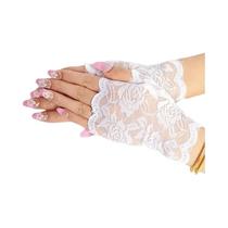 Luvas Femininas Elegantes De Renda Flor De Rede Sem Dedos Proteção Solar Malha Dança Luva De