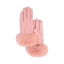 Luvas Femininas Fofas Peludas Quentes Com Tela De Dedo Completo Outono Inverno Luvas Esportivas Ao