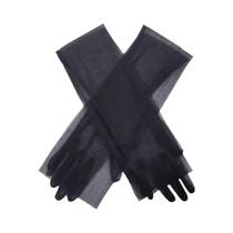 Luvas Femininas Longas De Tule Com Dedos Completos, Estilo Vintage, Proteção Solar, Para Vestido De