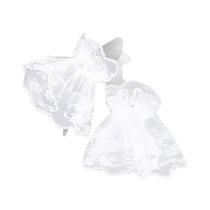 Luvas Femininas Pretas E Brancas Com Renda, Sem Dedos, Estilo Gótico Com Laço