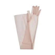 Luvas Femininas Vintage Longas De Tule E Malha, Comprimento Até O Cotovelo, Proteção Solar, Luvas De
