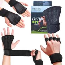 Luvas Fit Para Exercícios Treino Academia Exercício Funcional Calistenia Musculação Com Munhequeira MB Fit