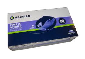 Luvas HALYARD de nitrilo roxo tamanho médio, pacote com 2 unidades (200 unidades)