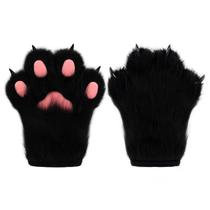 Luvas hbbhml Pele sintética de pelúcia Cat Claw Furry Mittens