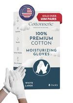 Luvas Hidratantes Gaxcoo Cottonnerie para Mãos Secas - Pacote com 8 Pares