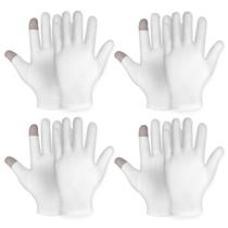 Luvas hidratantes Sibba Touch Screen White Cotton 4 pares