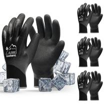 Luvas impermeáveis Toolant, 3 pares para homens e mulheres, pretas