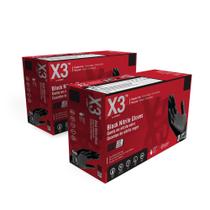 Luvas industriais descartáveis X3 Black Nitrile 3 Mil XXL