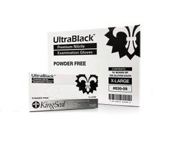 Luvas KingSeal UltraBlack Nitrile Medical X-LARGE 1000 unidades Luvas KingSeal UltraBlack Nitrile Medical X-LARGE 1000 unidades