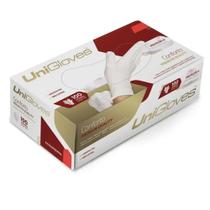 Luvas Látex Unigloves Branca - Conforto Premium Quality - 100 Unidades - Sem Pó - Tam M