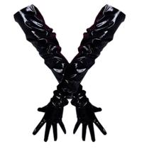 Luvas longas de látex QIN-FE de material sintético envernizado de 90 cm unissex