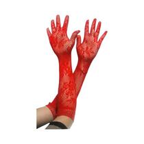 Luvas Longas De Renda Floral Para Mulheres, Sexy, Transparentes, Em Malha, Estilo Gótico Punk, Luvas